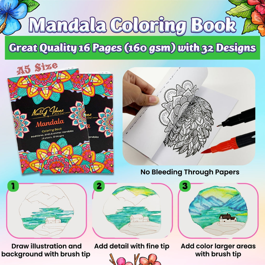 NextG Ideaz Dual Tip Brush Art Marker Pens - 80 Unique Color Pens