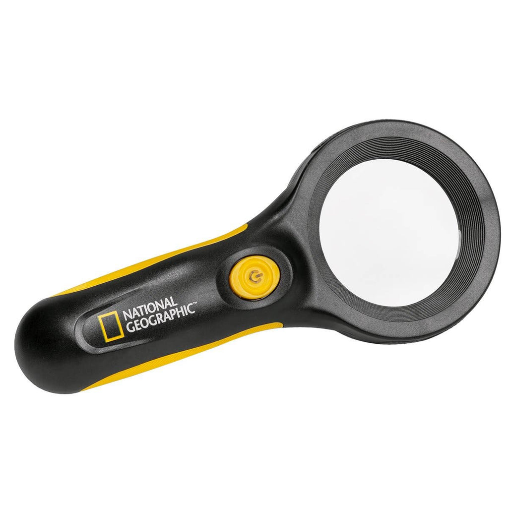 National Geographic® LED 3x Magnifying Glass – Scientific Field Investigation & Observation Tool