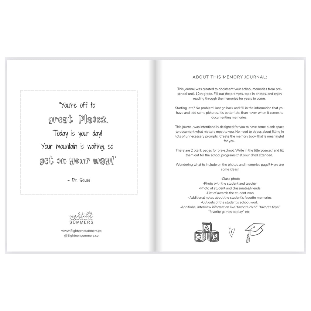 Pink Dots School Memory Journal