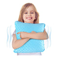 Sensory Vibrating Pillow – Pressure-Activated Calming Support for Kids & Adults, 12” Plush with Textured Bumps, 3 Vibration Modes, Music & Voice Recording (Blue)