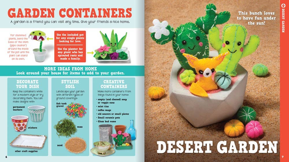 Educational Hand Sewing & Creativity Kit: Klutz Sew Mini Gardens – Learn Foundational Sewing Skills Through Nature-Themed Projects