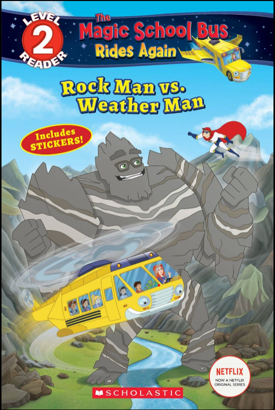 Scholastic Reader Level 2 Bundle: Hibernation, Magic School Bus Rides the Wind, Surprising Swimmers, Robots, Magic School Bus Rides Again: Rock vs. Weather Man