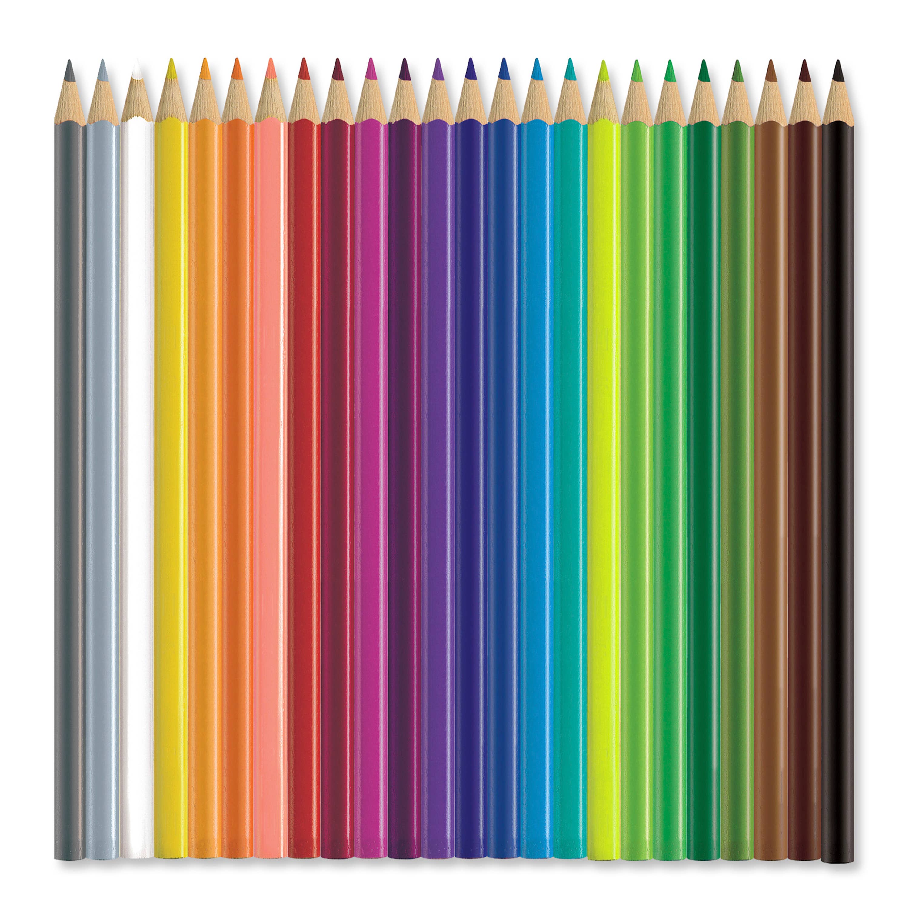 Educational Ergonomic Colored Pencils Set (24 Pack) – Triangular EcoPencils for Proper Grip and Art Skill Development
