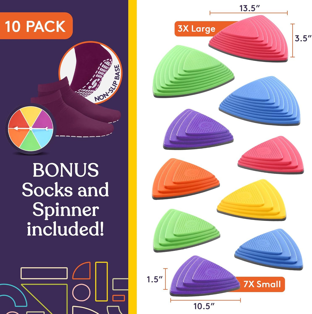 Stepping Stones (Primary Colors): 10 Piece Set