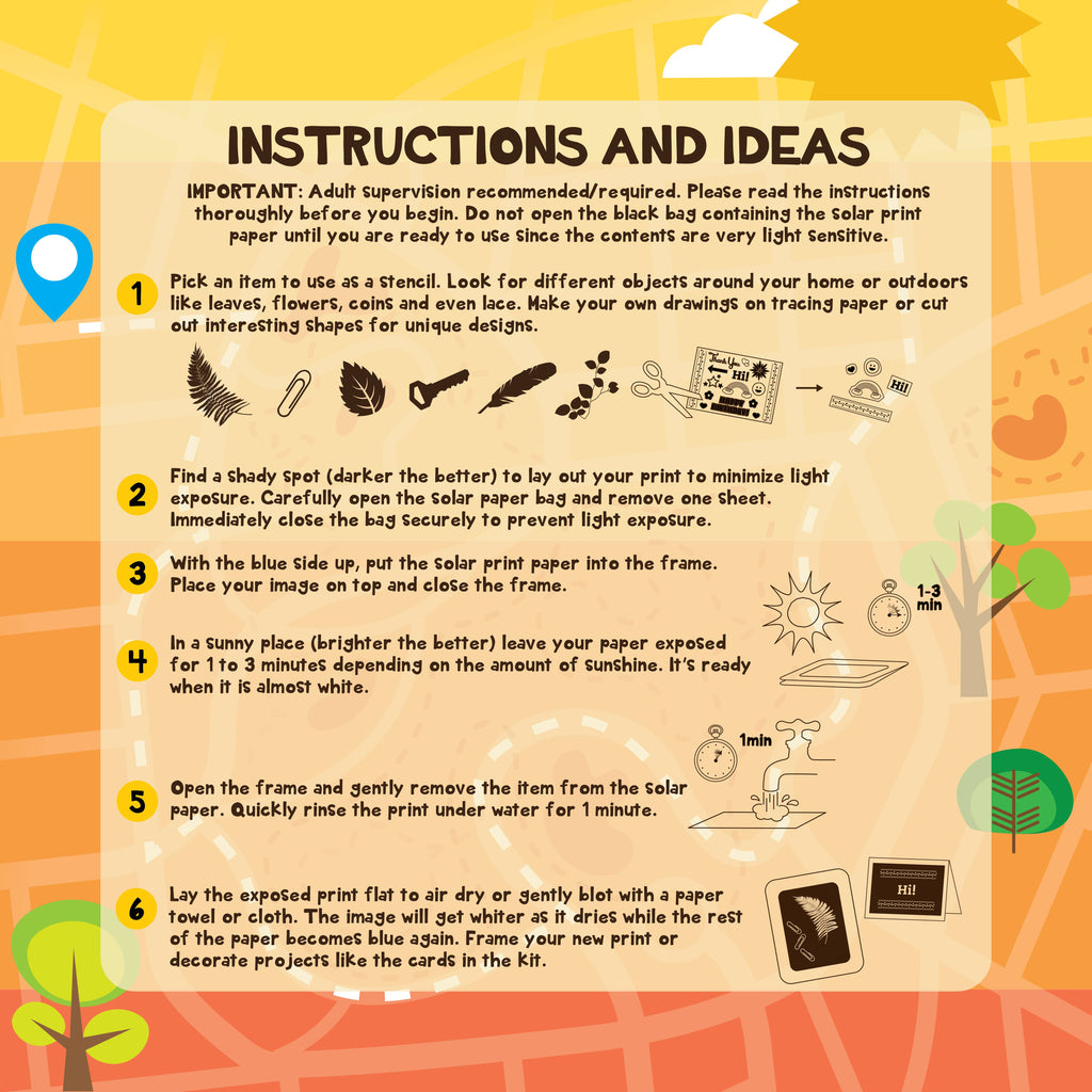 Solar Print Art & Science Kit – STEAM Light Exposure and Nature Observation Learning Activity