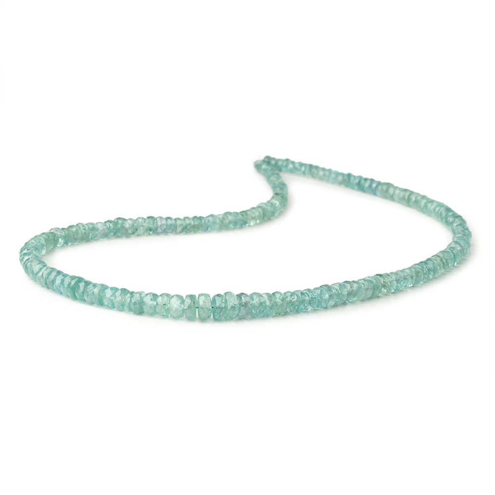 3-5.5mm Teal Green Kyanite Faceted Rondelle Beads 16 inch 150 pieces AA