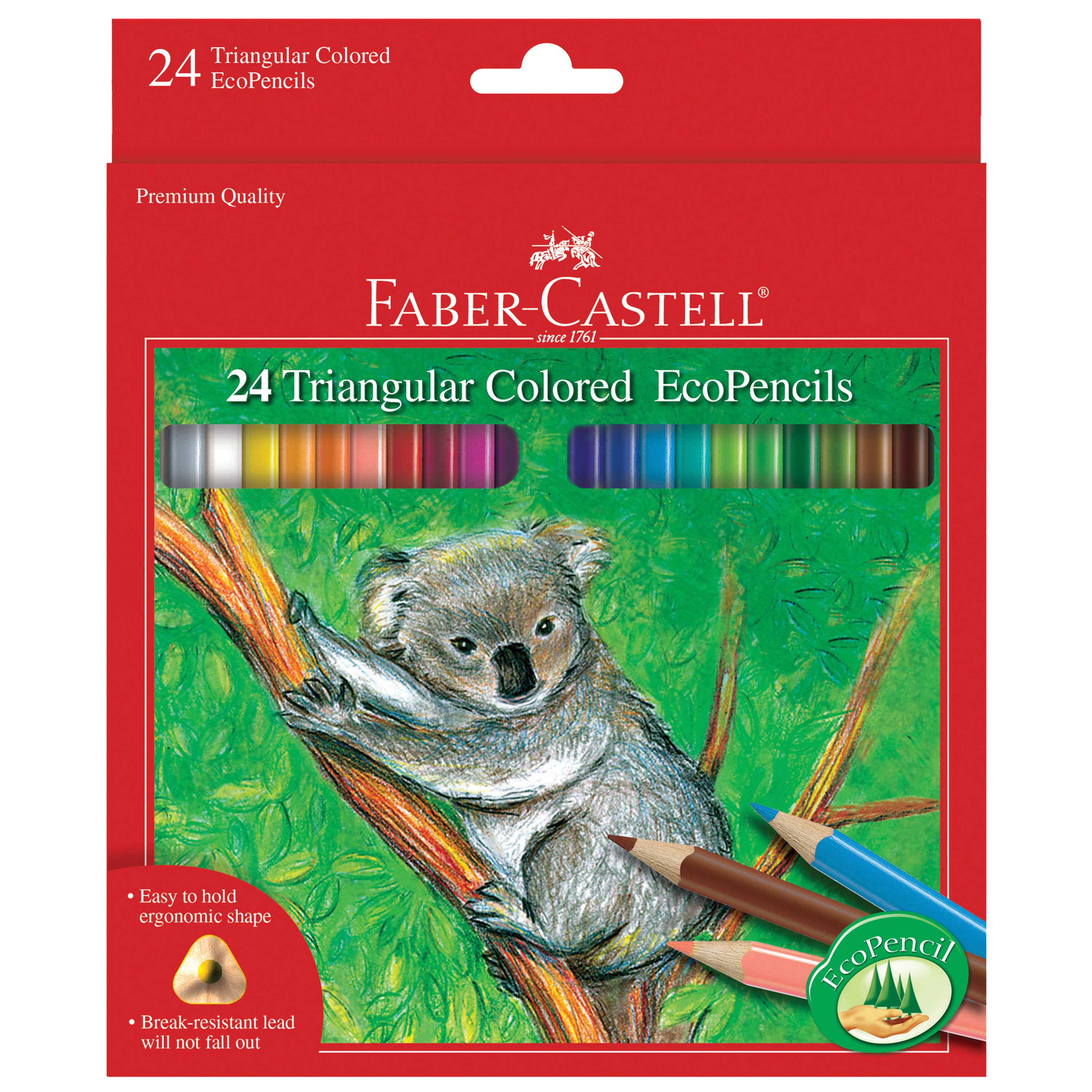 Educational Ergonomic Colored Pencils Set (24 Pack) – Triangular EcoPencils for Proper Grip and Art Skill Development
