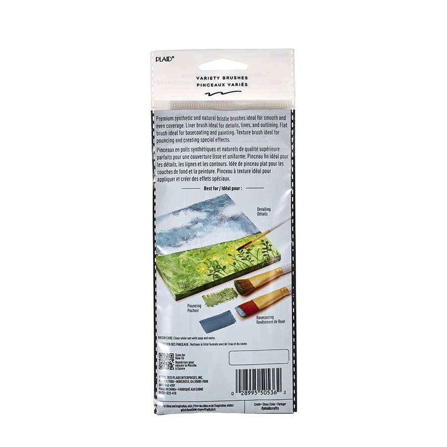 Folkart ® Artist Variety Brush Set, 10-Piece