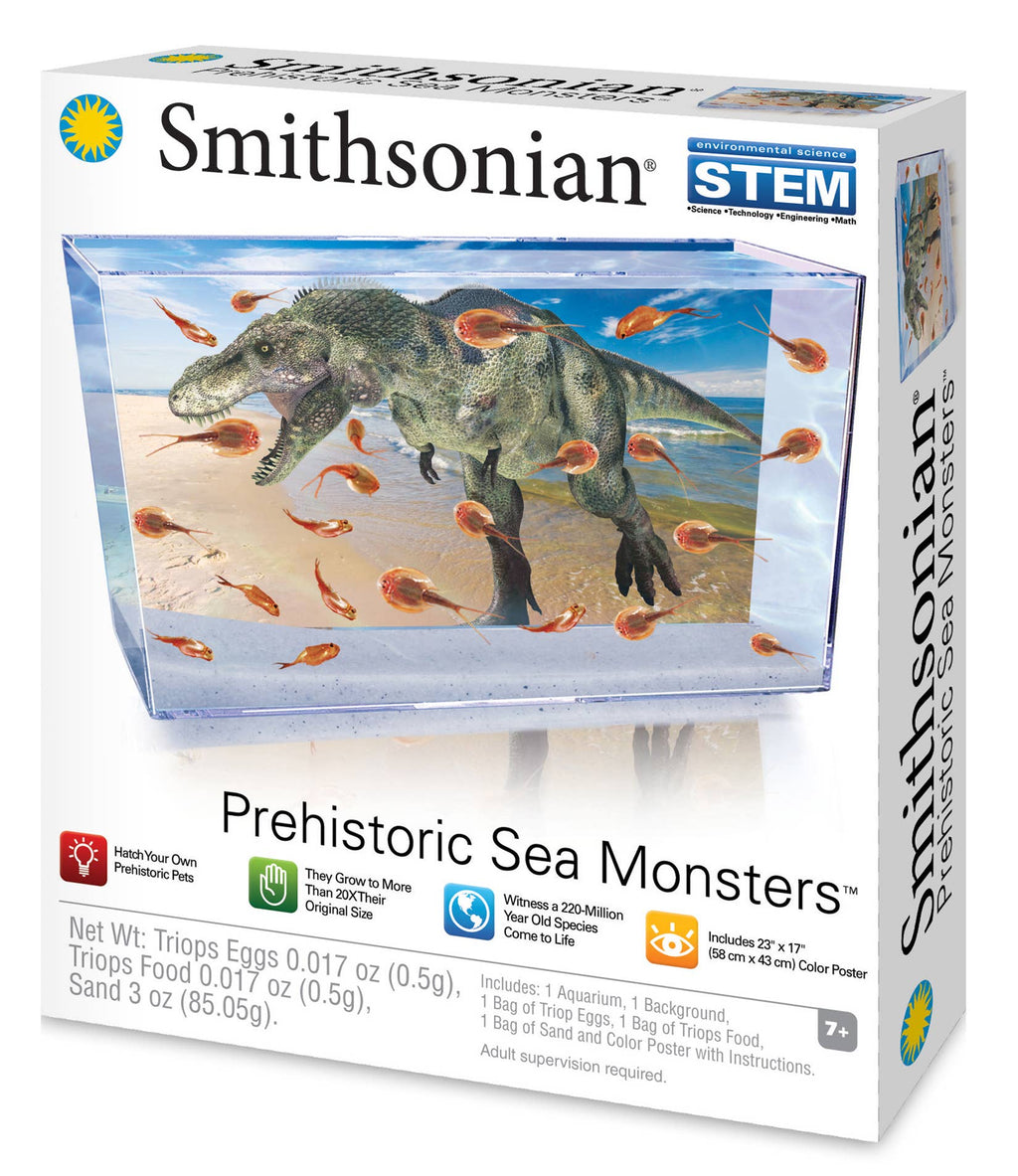 Smithsonian Prehistoric Sea Monsters Set: Life Science Observation Kit – Aquatic Organism Growth and Habitat Study STEM Learning Set (Biology & Life Cycle Exploration)