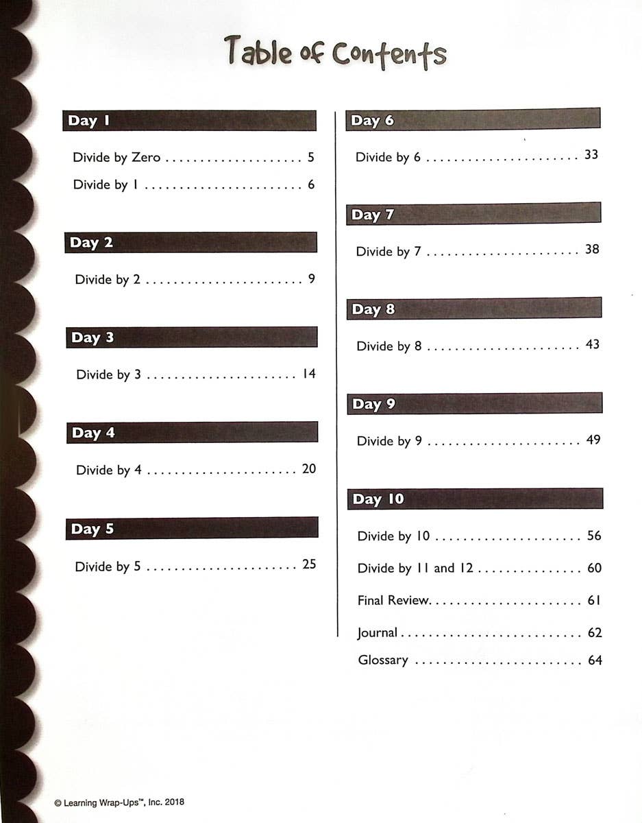Learning Wrap-ups: 10 Days to Division Mastery