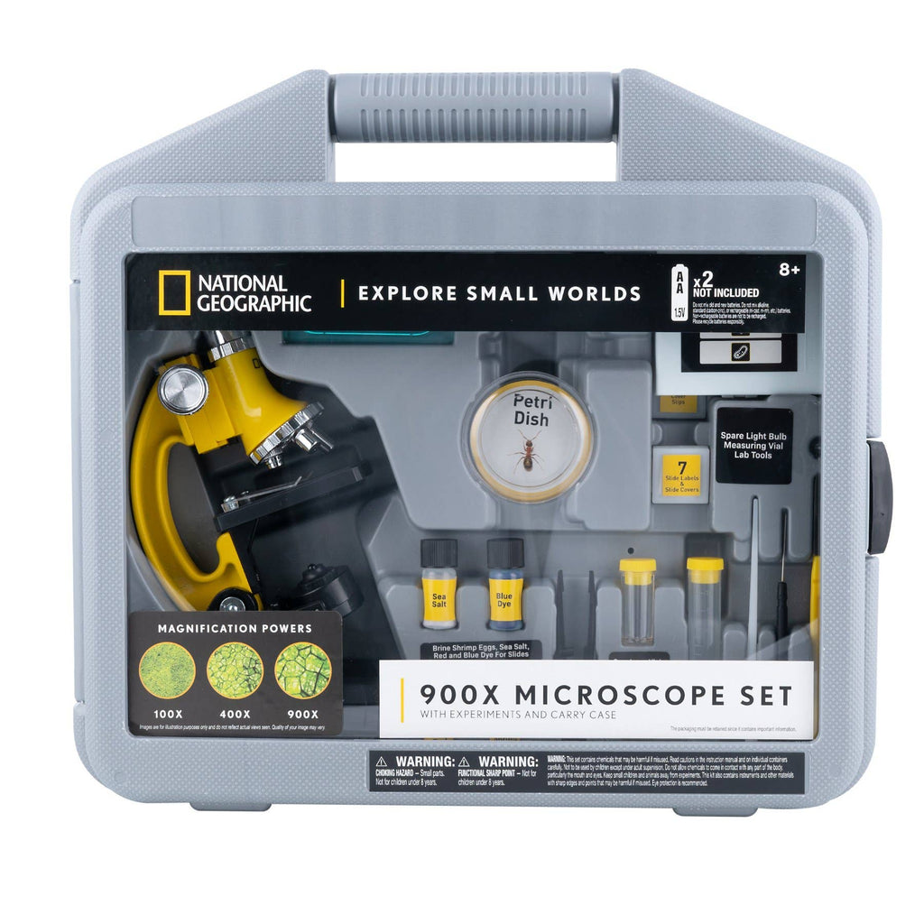 National Geographic® 900x Microscope – Foundational Biology & Scientific Inquiry Kit
