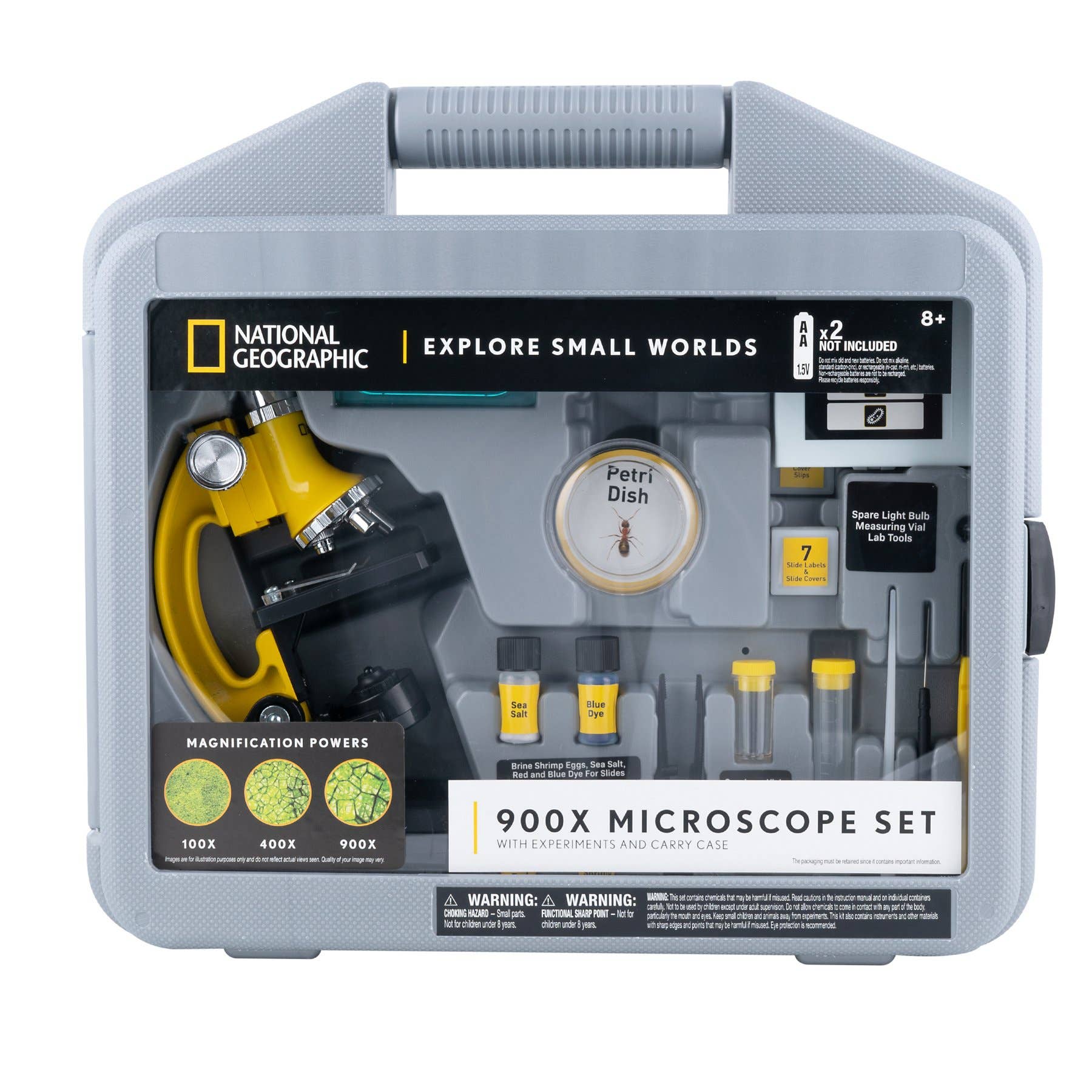 National Geographic® 900x Microscope – Foundational Biology & Scientific Inquiry Kit
