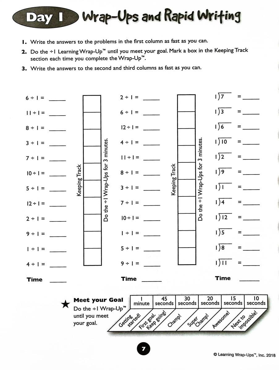 Learning Wrap-ups: 10 Days to Division Mastery