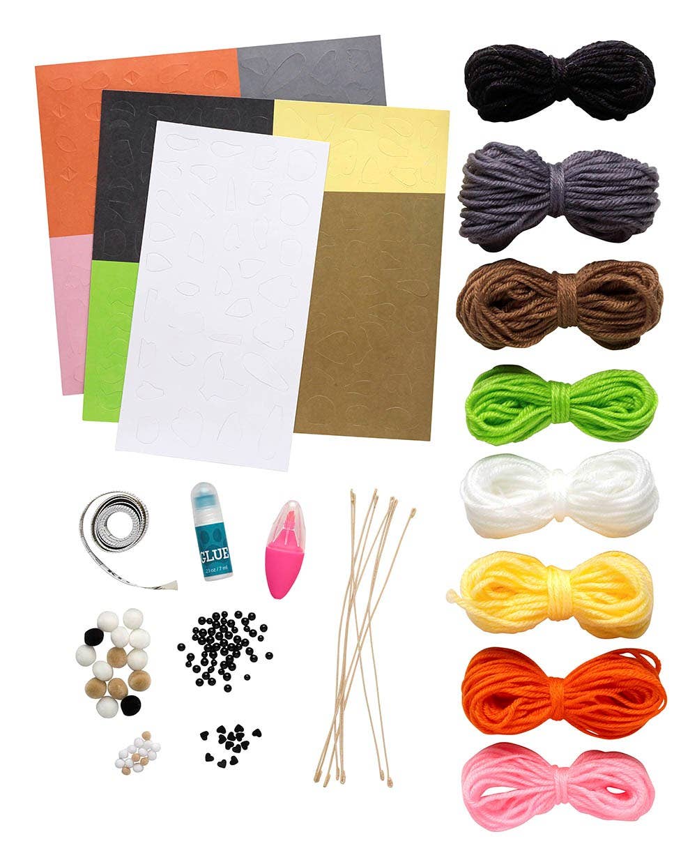 Fiber Arts Craft Kit – Pom-Pom Animal Creation Set for Fine Motor Skills and Creative Learning: Klutz Mini Pom-Pom Pets
