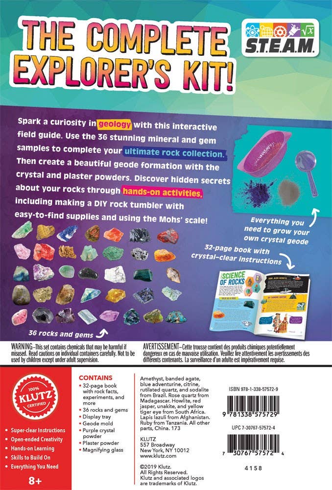 Educational Rocks, Gems & Geodes Science Kit – Earth Science & Geology Learning