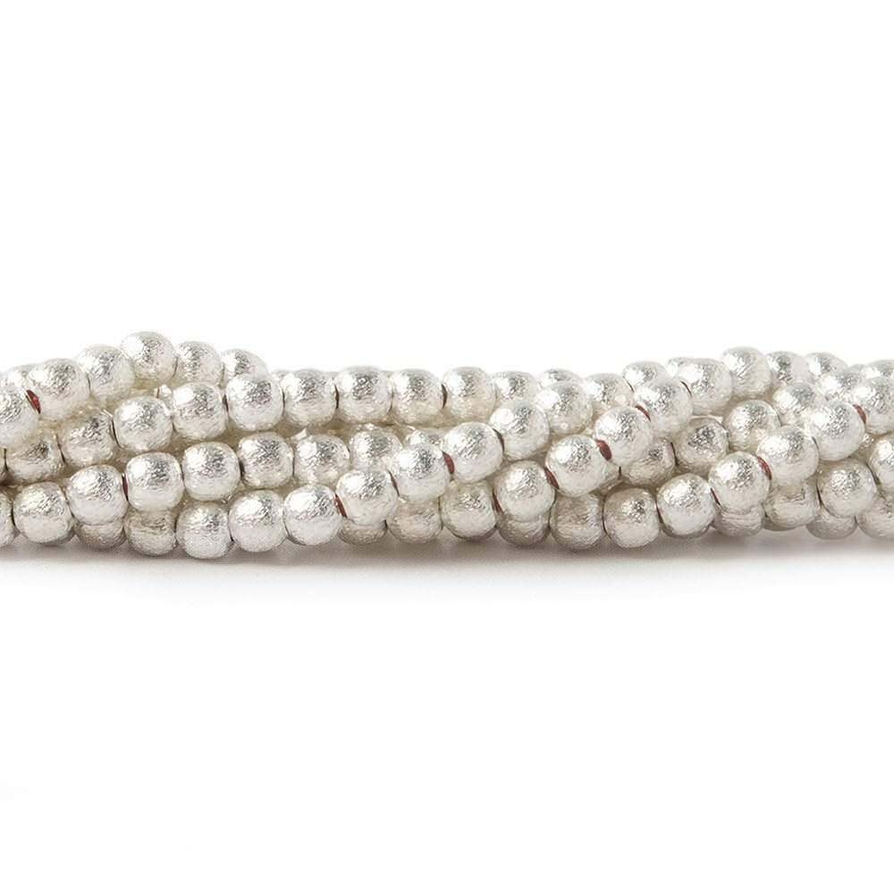 3mm Brushed Round Beads