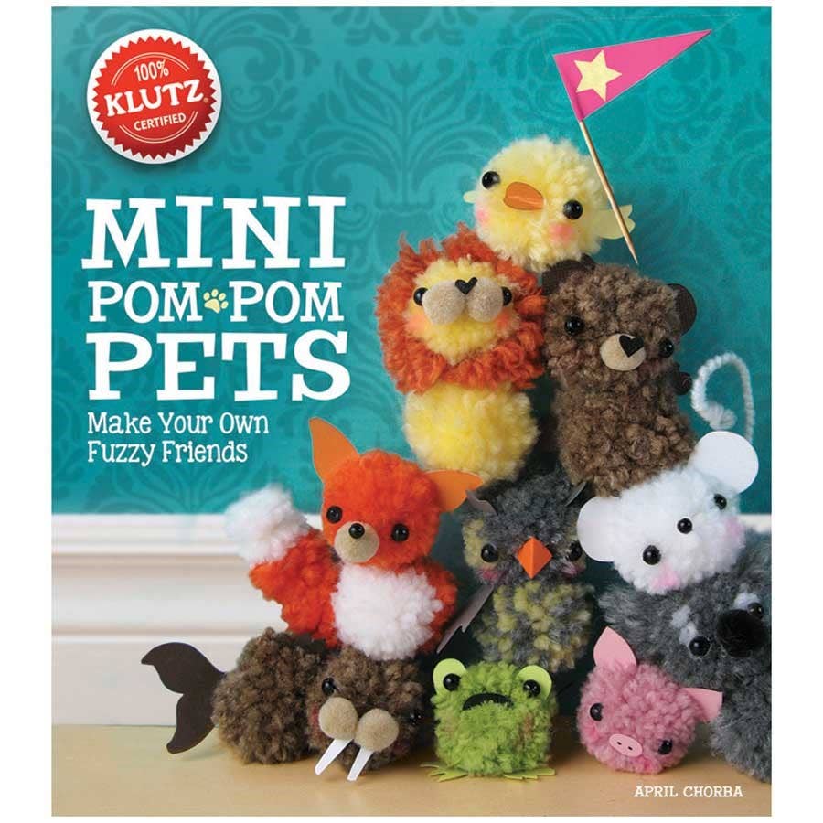 Fiber Arts Craft Kit – Pom-Pom Animal Creation Set for Fine Motor Skills and Creative Learning: Klutz Mini Pom-Pom Pets