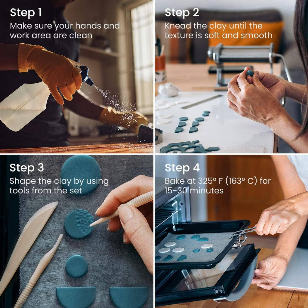 Educational Polymer Clay Art & Sculpture Kit – Color Theory, 3D Design & Creative Skill Development (Arteza® Oven Bake Clay, Tools & Accessories Set – 42 Colors)