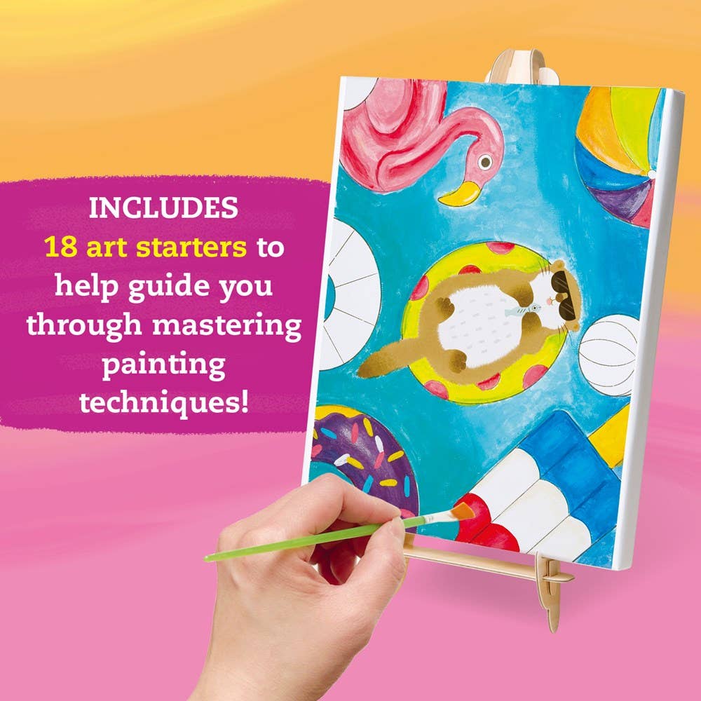 Canvas Painting Studio: Acrylic Painting Techniques & Fine Art Learning Kit