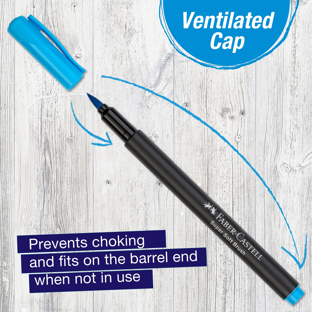 Black Edition Felt Tip Brush Pens Markers 10 Ct Box