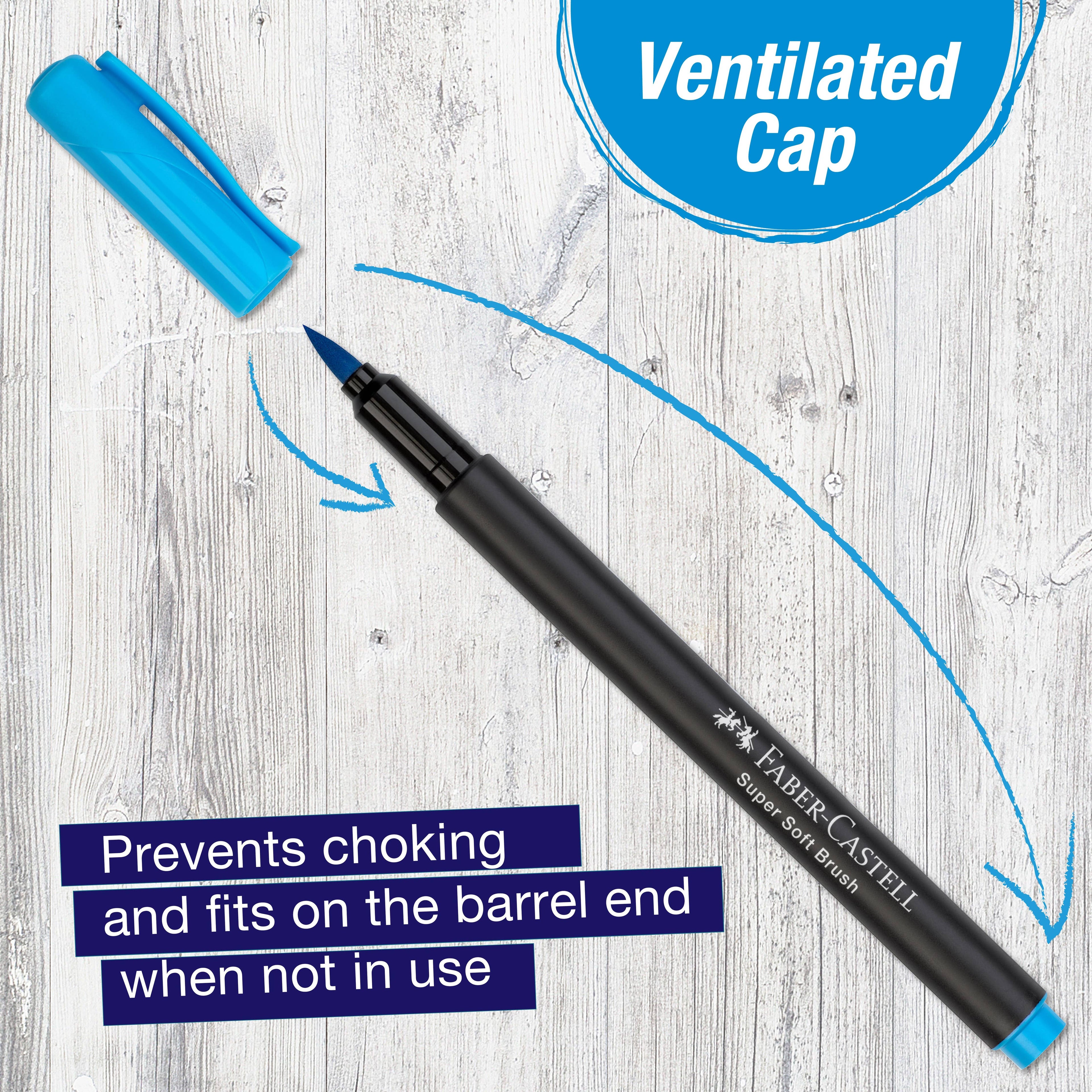 Black Edition Felt Tip Brush Pens Markers 10 Ct Box