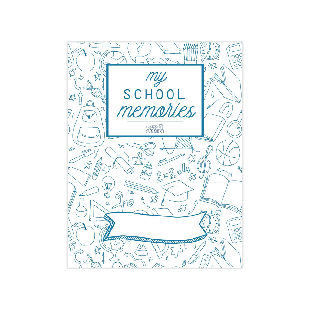 Blue Doodle School Memory Journal