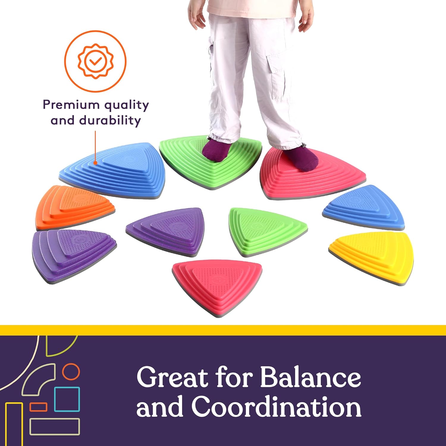 Stepping Stones (Primary Colors): 10 Piece Set