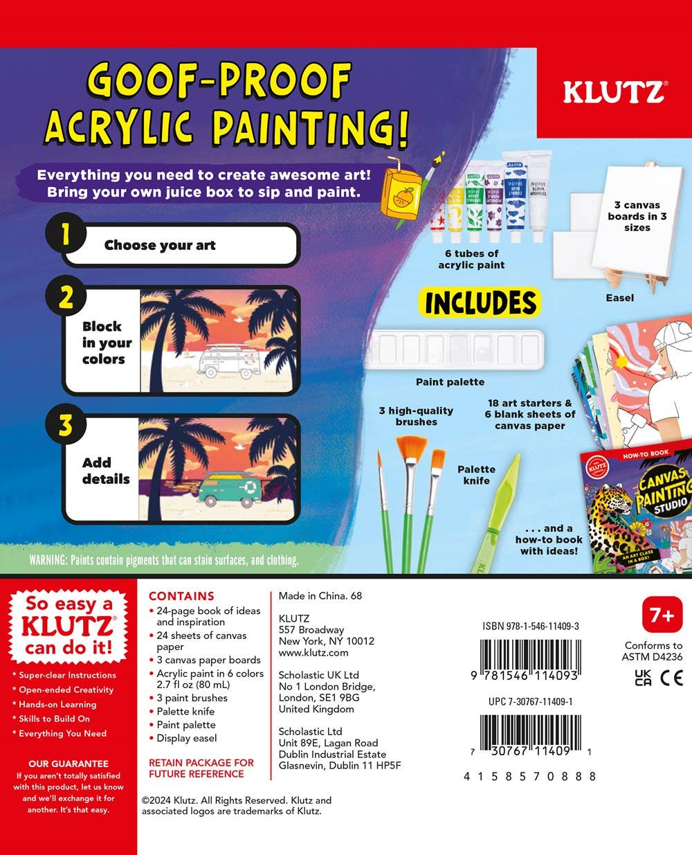 Canvas Painting Studio: Acrylic Painting Techniques & Fine Art Learning Kit