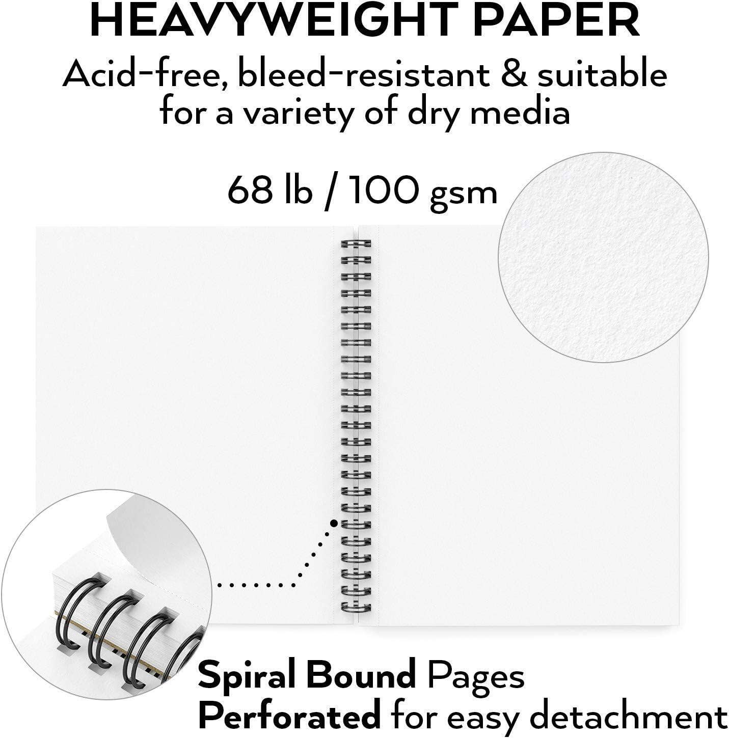 Arteza® Sketchbook  5.5"x 8.5", 3-Pack, 100 Sheets Each