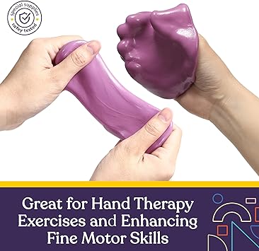 Therapy Putty for Kids and Adults - Resistive Hand Exercise Stress Relief Therapy Putty Kit, Set of 6 Strengths, 3 Ounces of Each Putty - Unicorn Colors