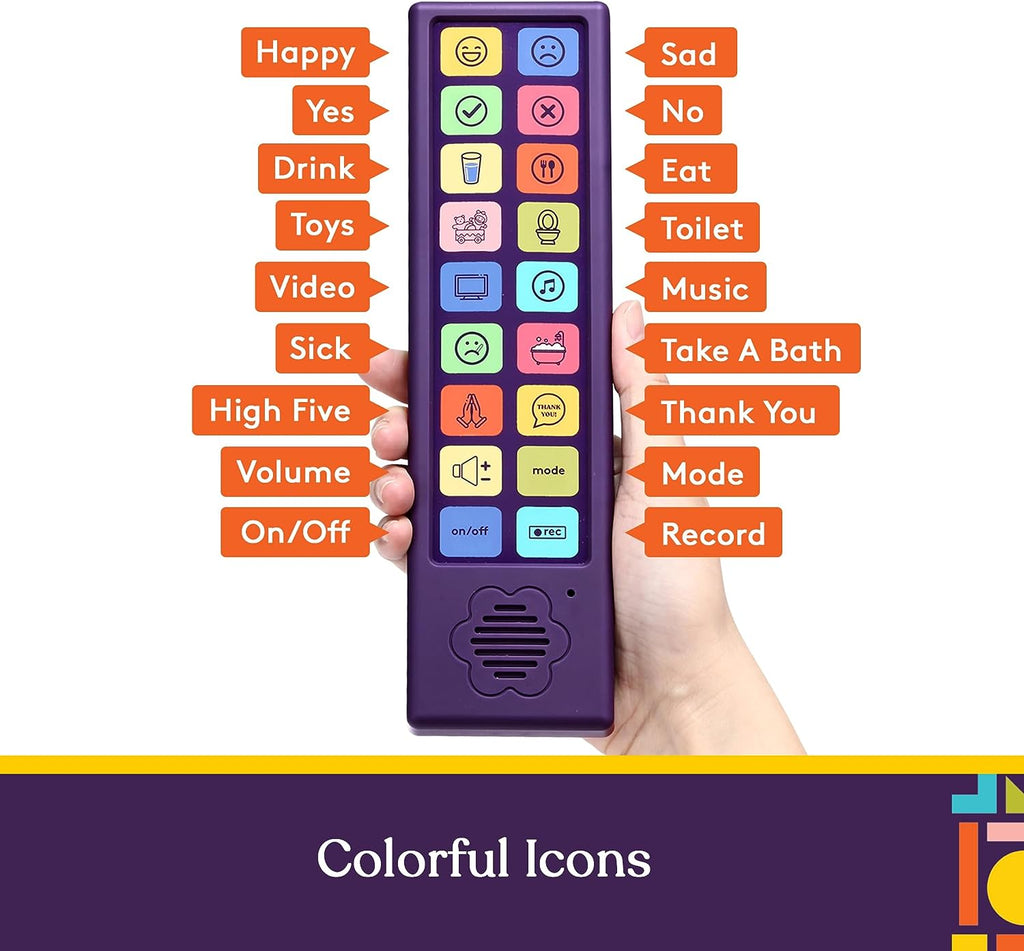 Special Supplies AAC Communication Device for Speech Therapy, Talker Buddy Communication Device for Non Verbal Kids & Adults, Autism Talking Aids for Home or School, Communication Device W/Travel Bag and Recording Option