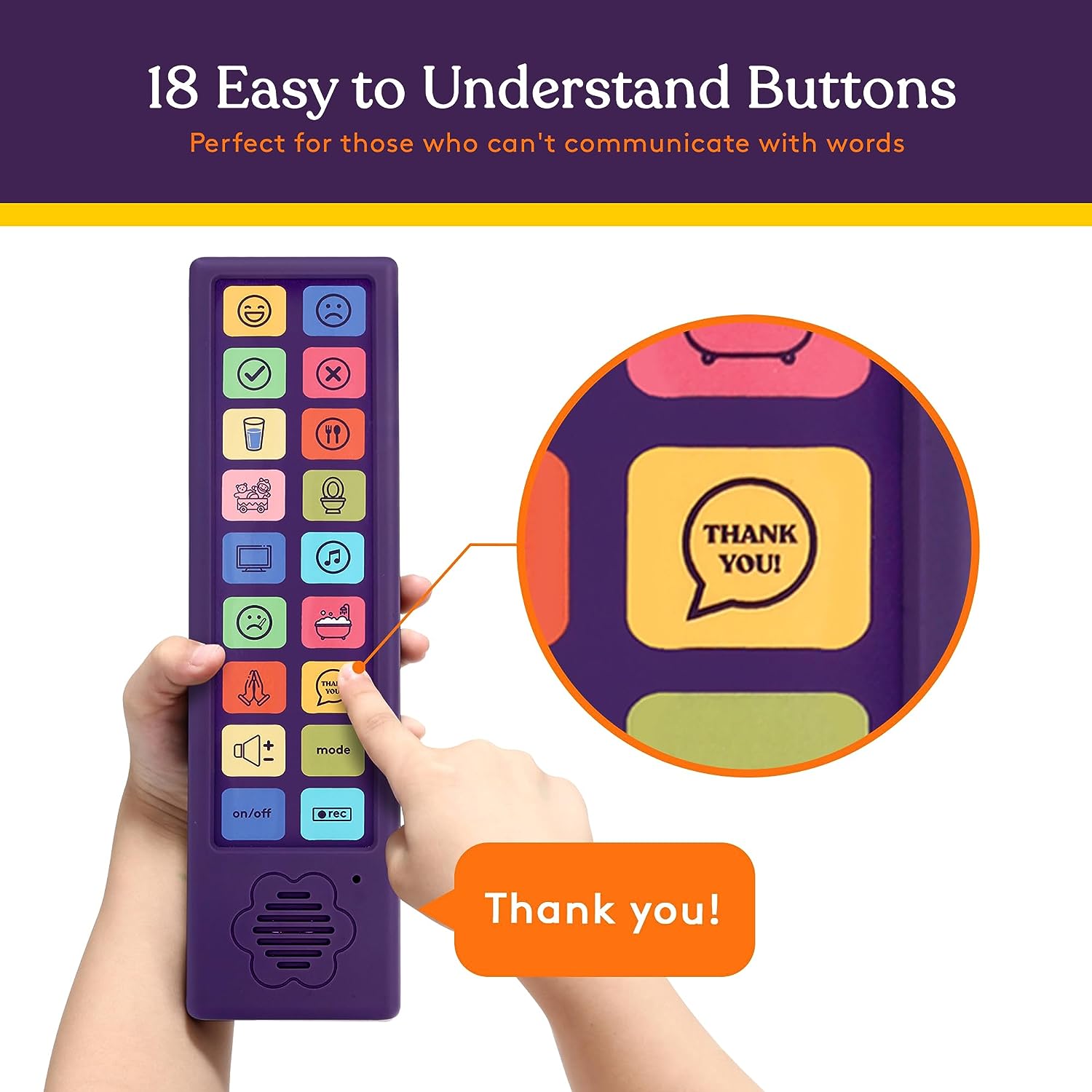 Special Supplies AAC Communication Device for Speech Therapy, Talker Buddy Communication Device for Non Verbal Kids & Adults, Autism Talking Aids for Home or School, Communication Device W/Travel Bag and Recording Option