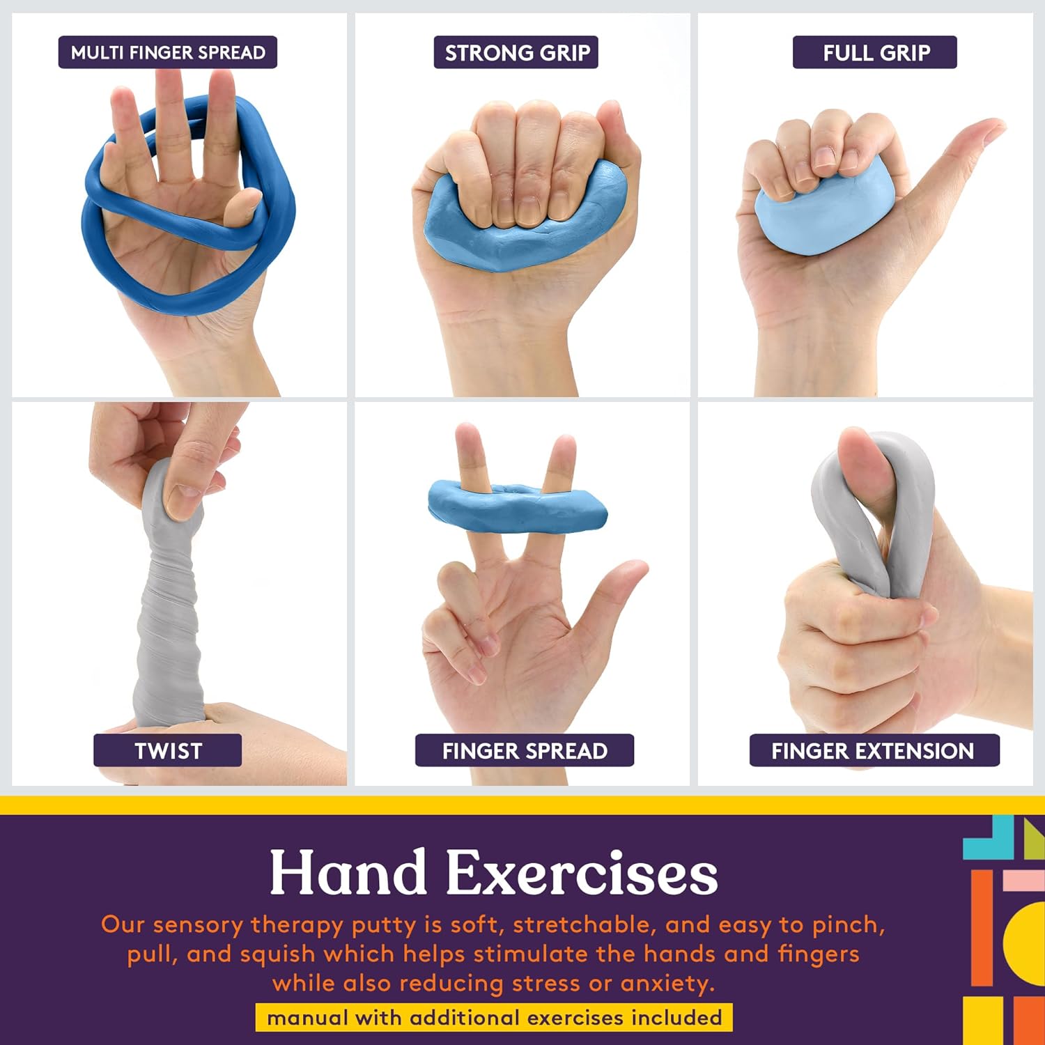 Therapy Putty (Ocean Colors): 4 Pack