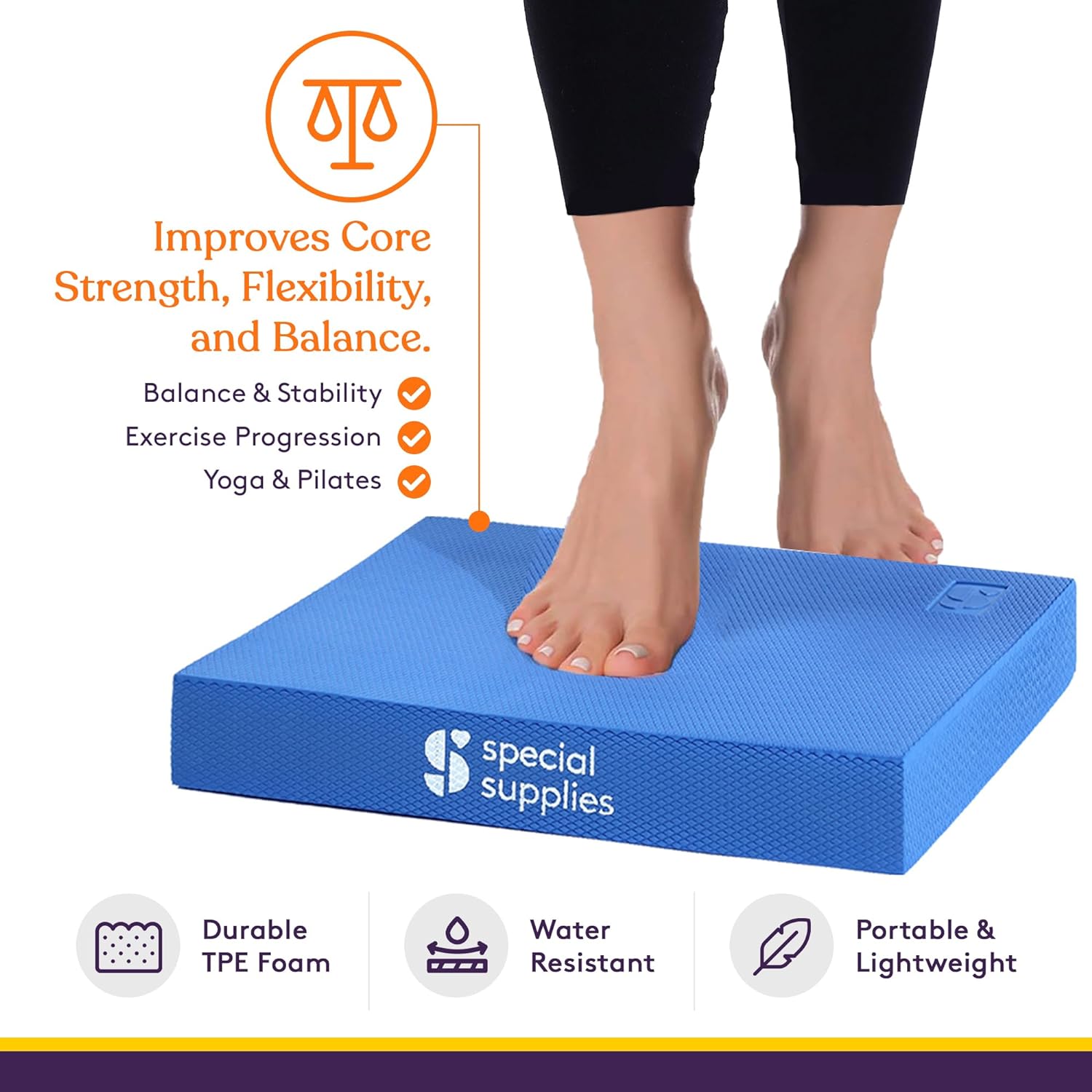 Balance Pad Exercise Kit with Yoga Strap and Resistance Bands