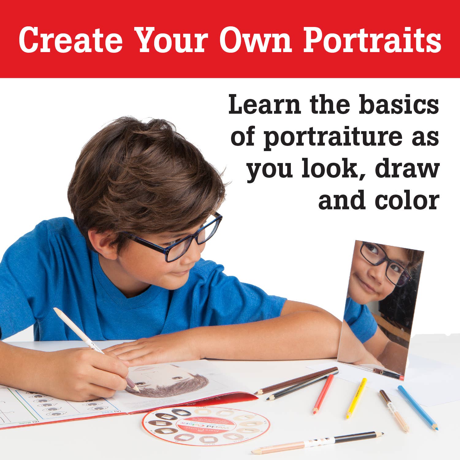 Faber-Castell® World Colors – How to Draw Faces Portrait Art Education Set
