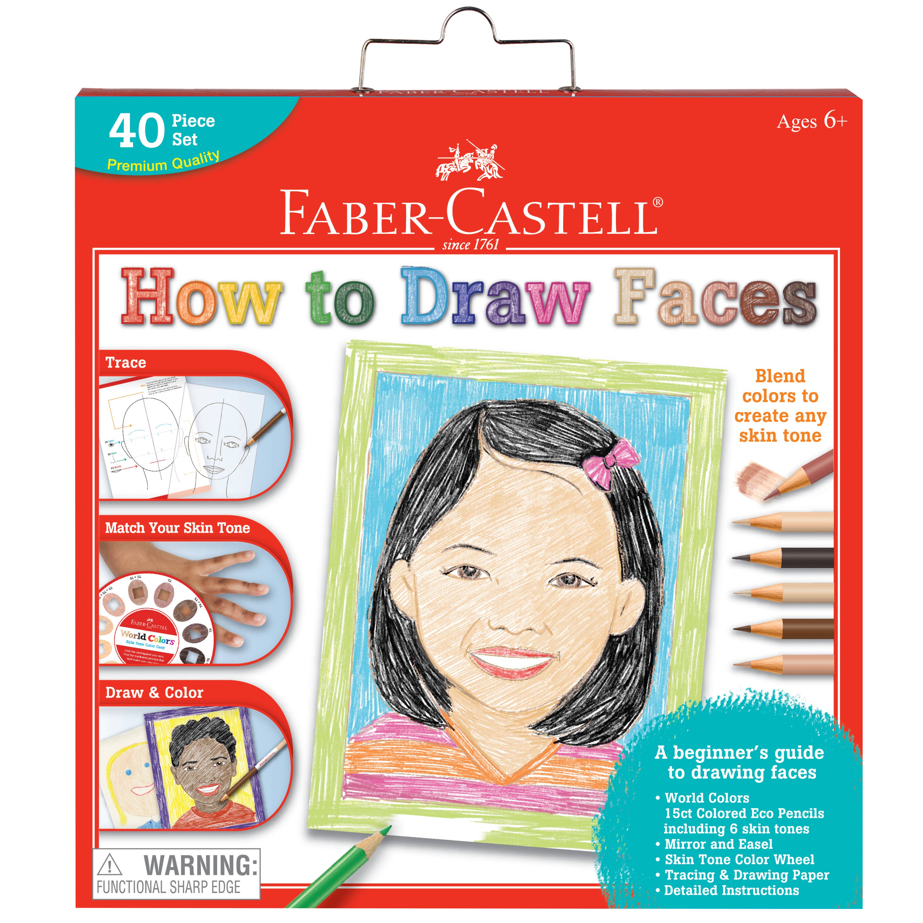 Faber-Castell® World Colors – How to Draw Faces Portrait Art Education Set
