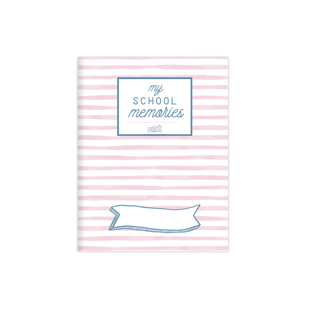 Blush Stripes School Memory Journal