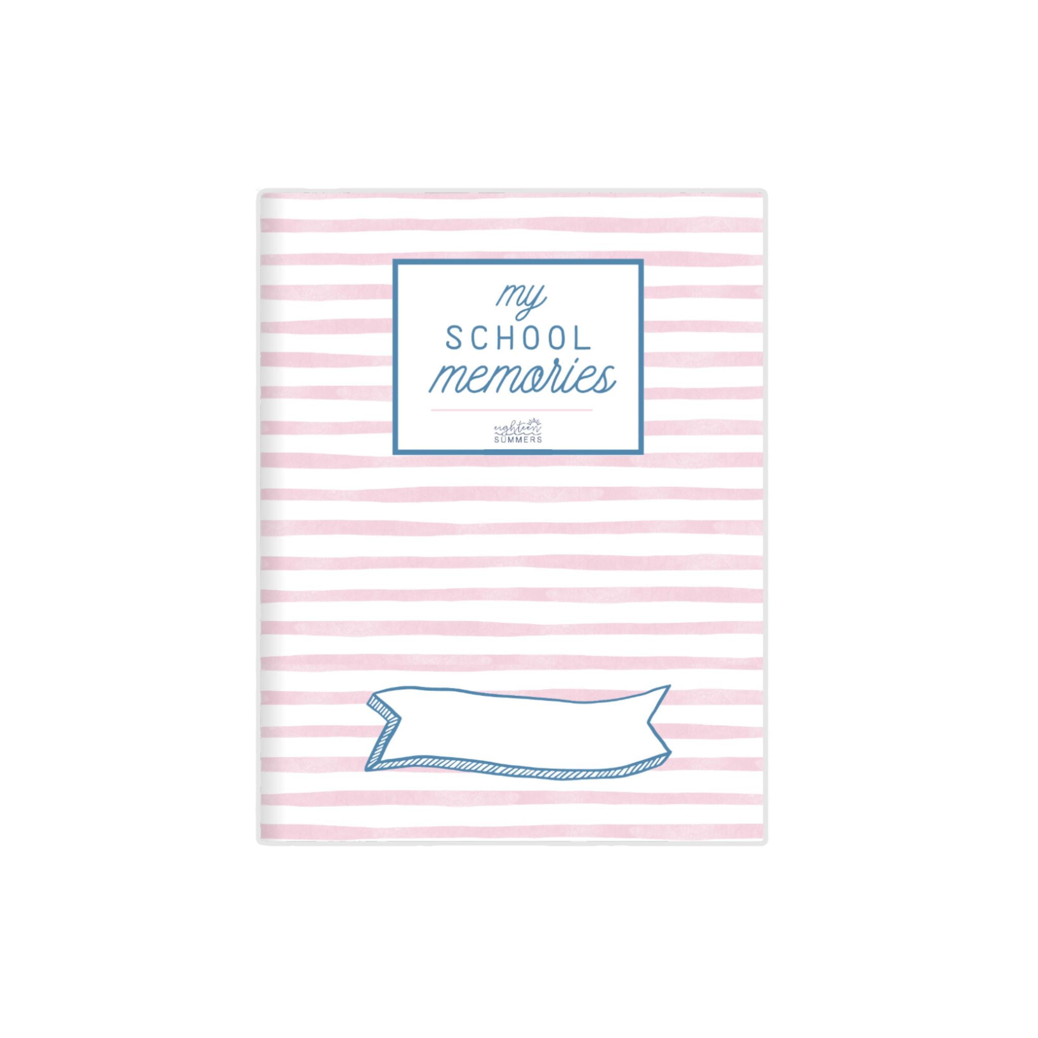 Blush Stripes School Memory Journal
