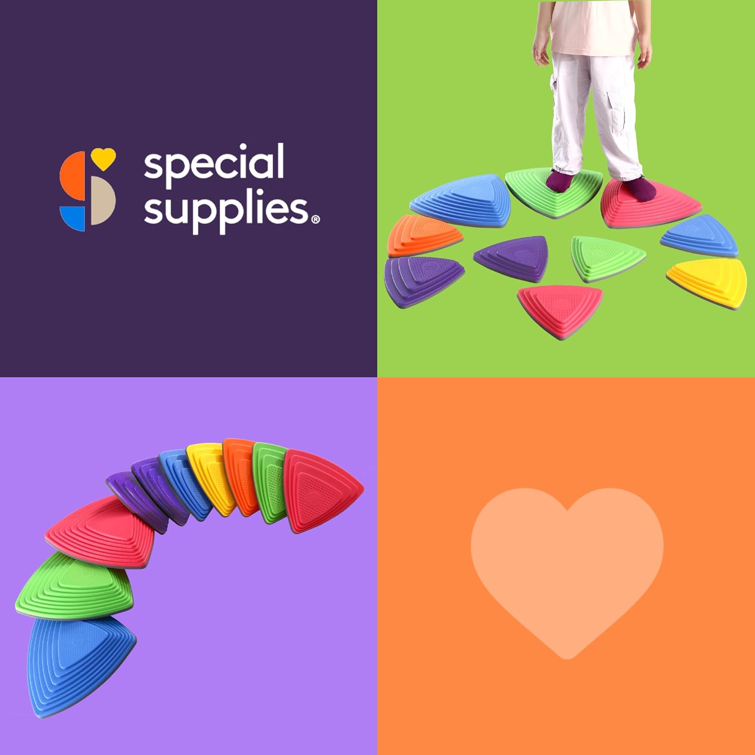 Stepping Stones (Primary Colors): 10 Piece Set