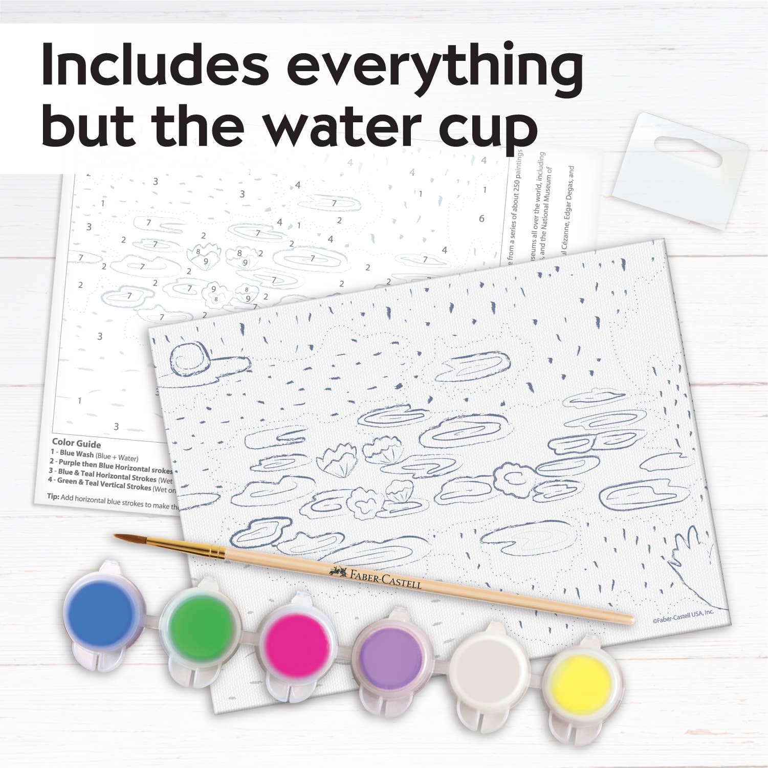 Faber-Castell® Museum Series Paint by Number – Water Lilies Inspired by Claude Monet