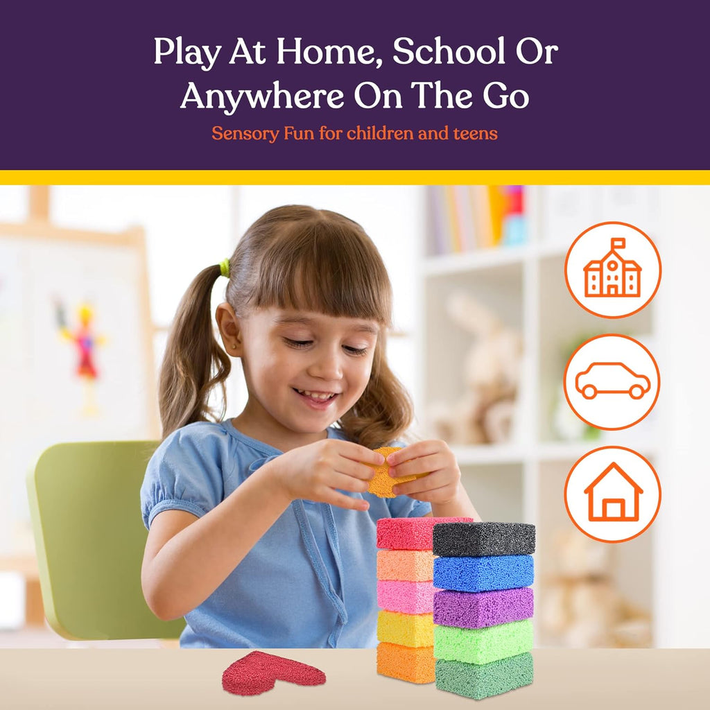 FUN FOAM Modeling Foam Beads Play Kit (10 Blocks)