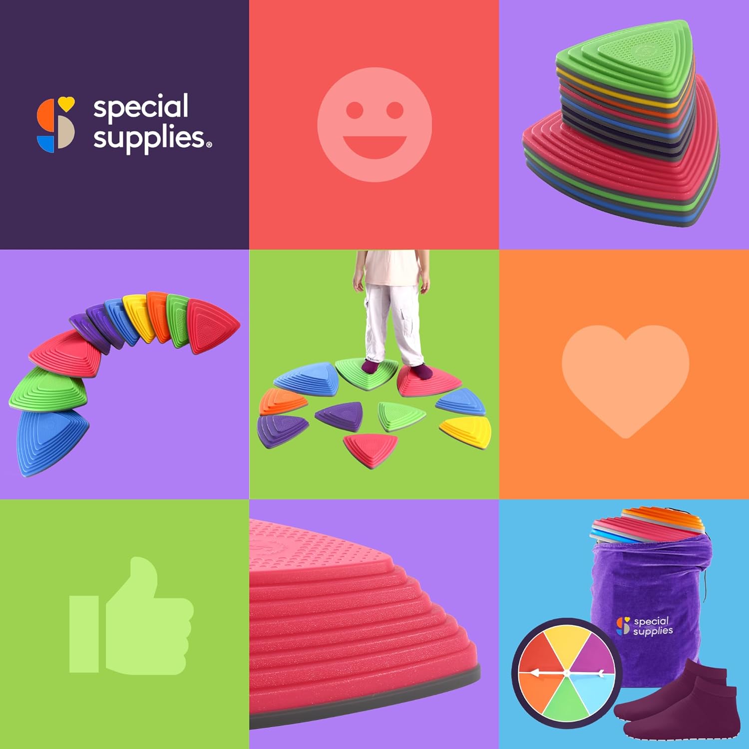 Stepping Stones (Primary Colors): 10 Piece Set