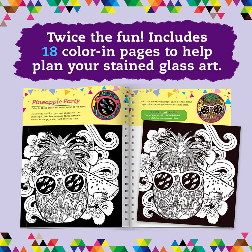 Klutz® Stained Glass Art: Dazzling Designs – Light & Color Exploration Activity Book