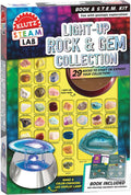 Educational Rocks, Gems & Minerals Science Kit – Light-Up Display & Earth Science Activities