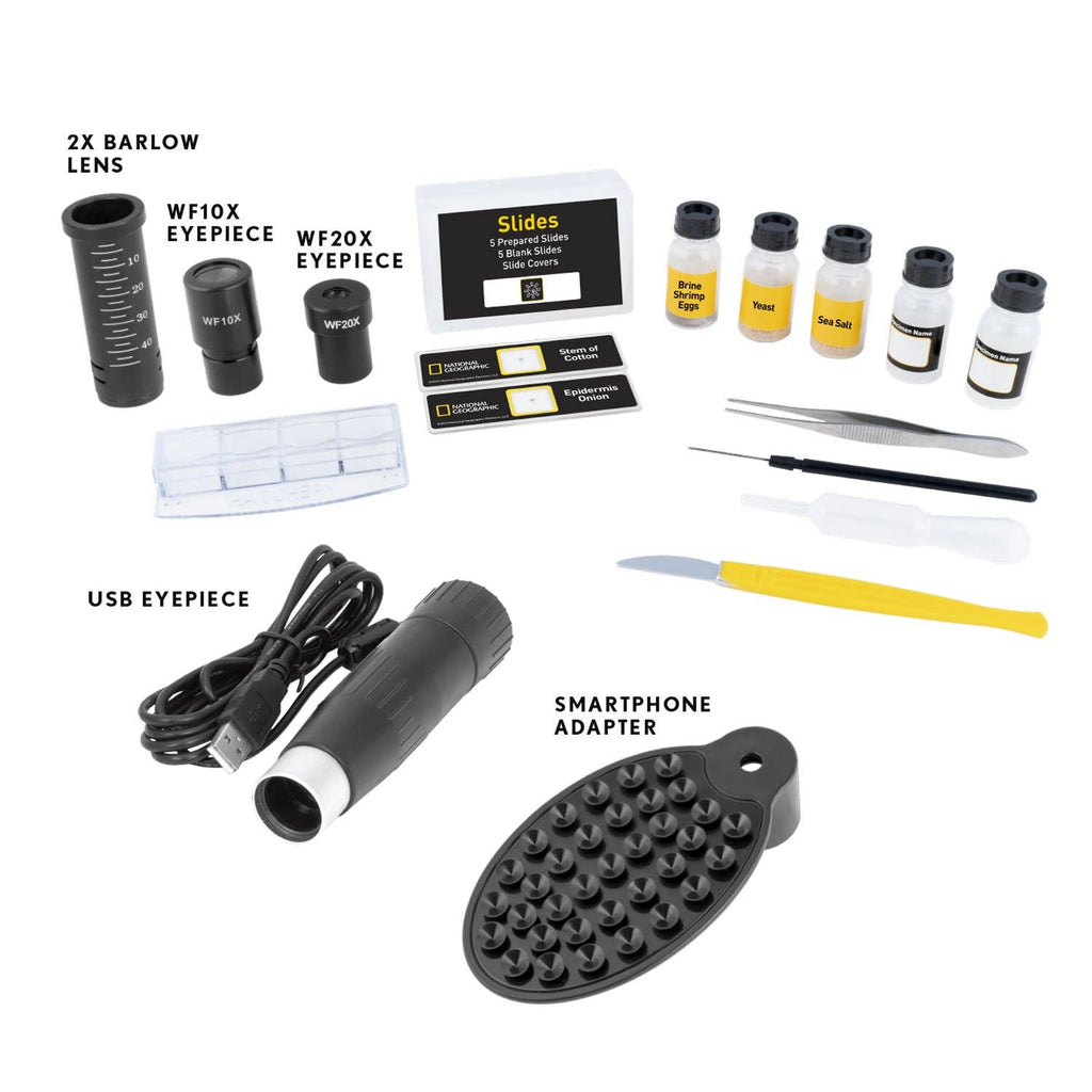 National Geographic® USB 40x–1024x Microscope – Digital Biology & Laboratory Investigation System