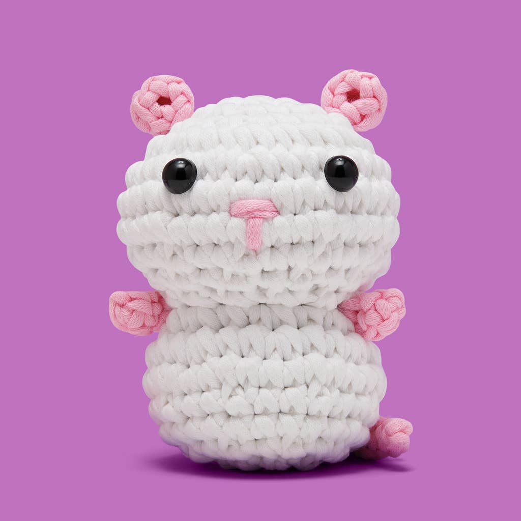 Educational Crochet Learning Kit – Beginner Fiber Arts Skill Development: Woobles Tony the Rat Crochet Kit