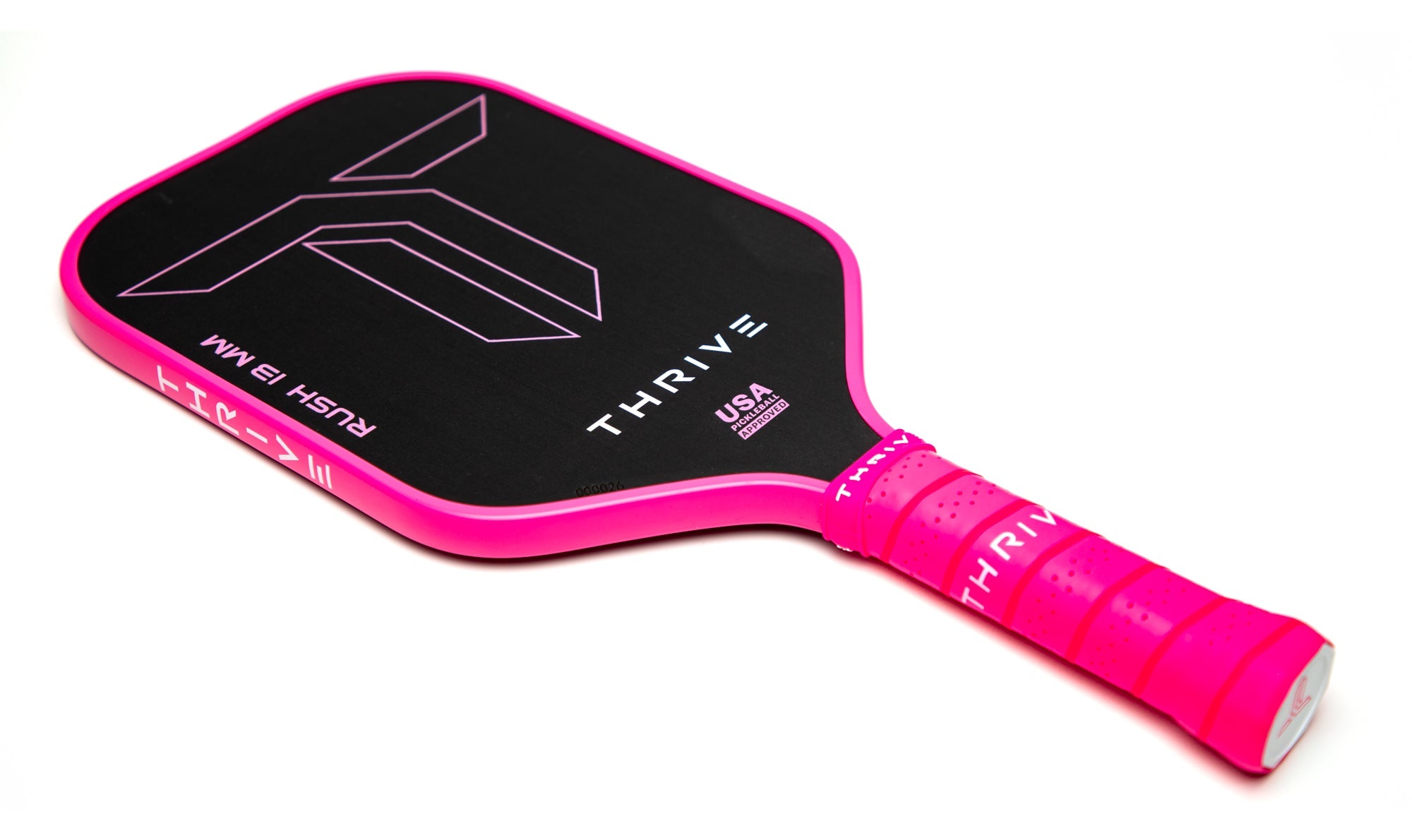 RUSH 13 (PINK)  Includes custom weight card, paddle cover, paddle eraser, and lead weights.
