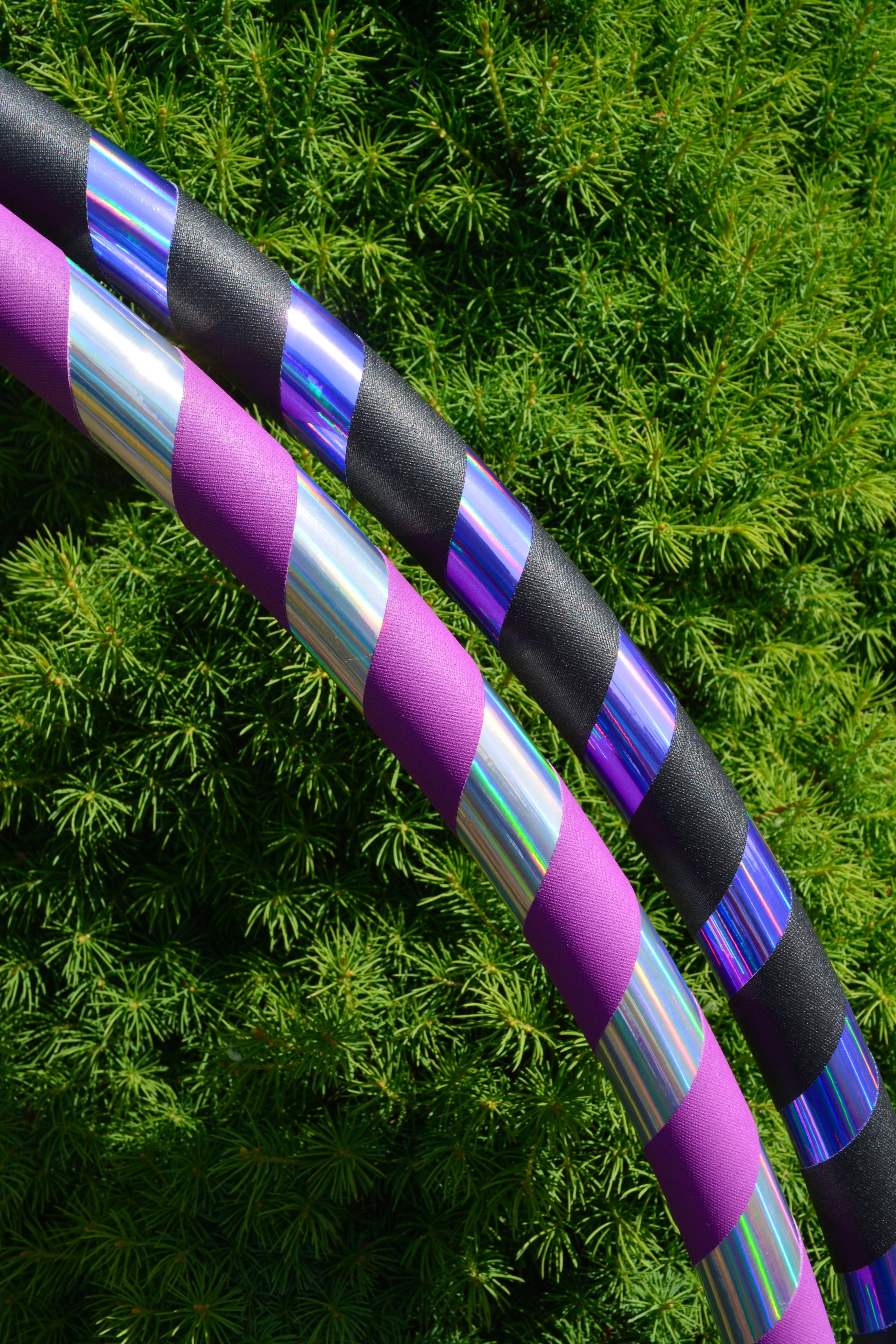 Beginner & Weighted Fitness Taped Beginner Hula Hoops | Mirror, Holographic, & Prism Deco Tapes + Gaffer Grip Tape