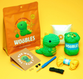 Educational Crochet Learning Kit – Beginner Fiber Arts Skill Development: The Woobles Fred the Dinosaur Beginner Crochet Kit
