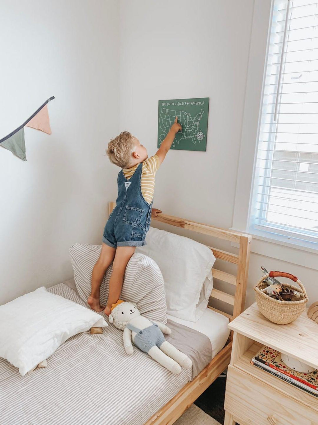 United States Map Trace-n-Erase Chalkboard® (unlabeled)